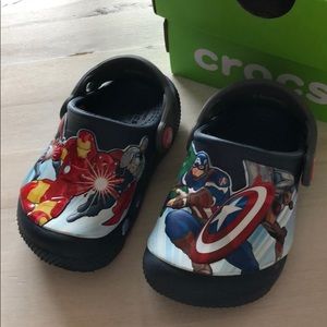 Marvel Crocs size 6 children